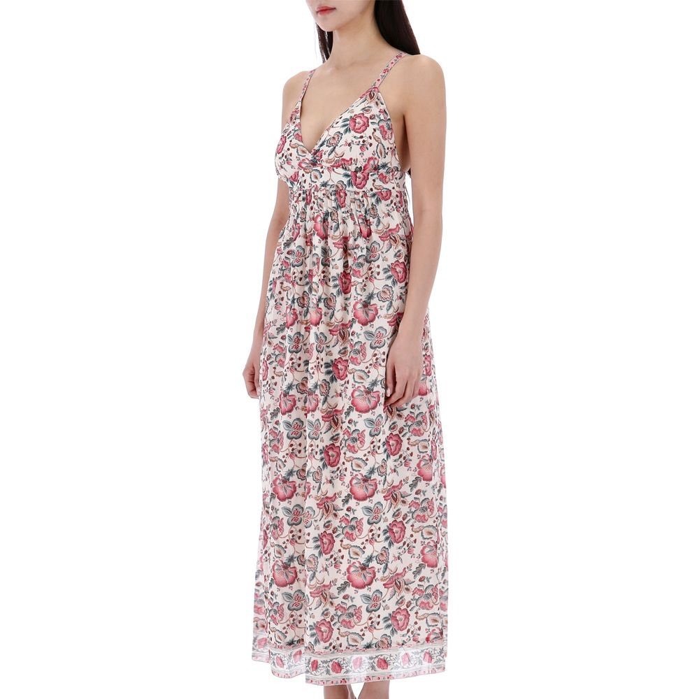 Louise Misha Ecru Cream Indian Floral Arya Maxi Dress Size 38 Medium - Picture 2 of 14